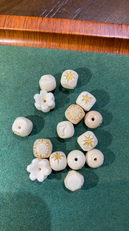 芯艺手作 猛犸牙文玩单珠顶珠配饰多款式（一物一拍）