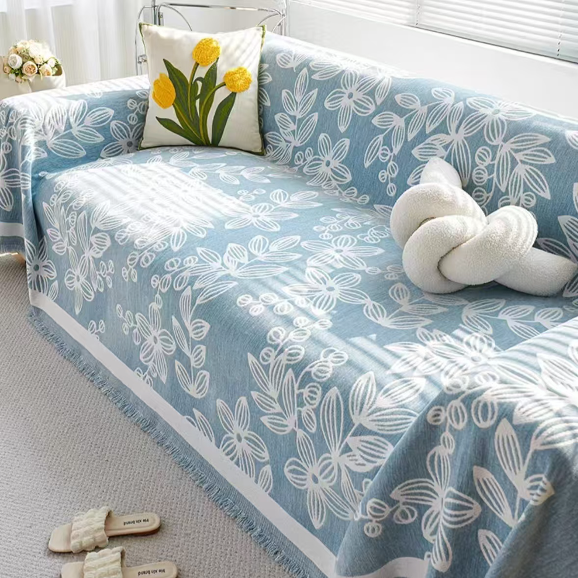 2024新款雪尼尔一片式全铺全盖沙发盖巾沙发盖毯