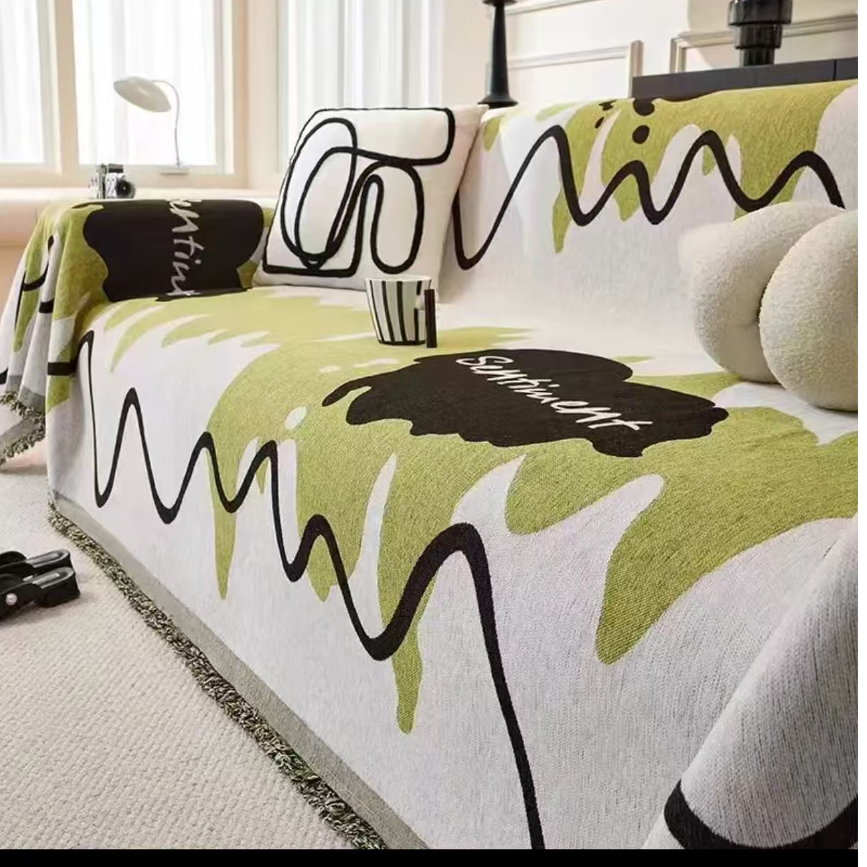 2024年新款新中式全铺全盖一体式沙发盖巾沙发盖毯沙发套盖布