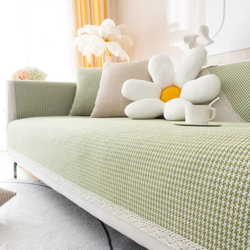 夏季加密棉麻沙发垫四季通用靠背巾防滑通用粗布2025沙发盖布巾