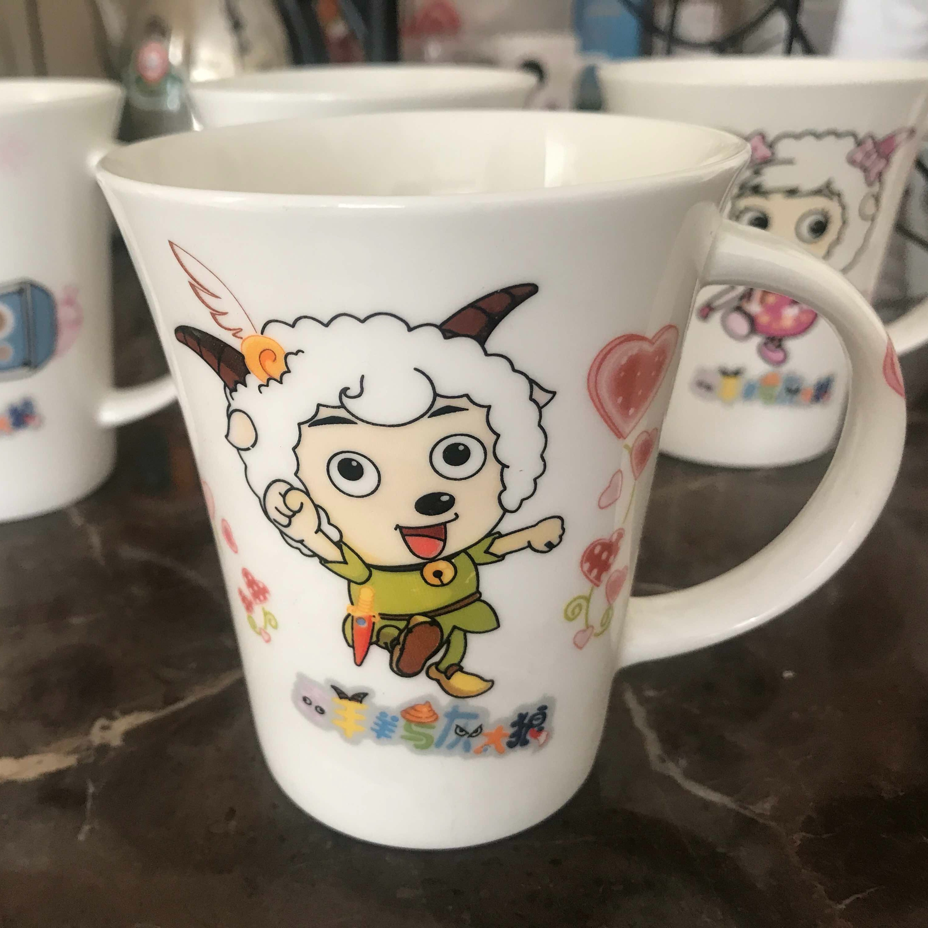 特价骨质瓷羊羊奶杯骨瓷水杯果汁杯家用瓷器杯子漱口杯