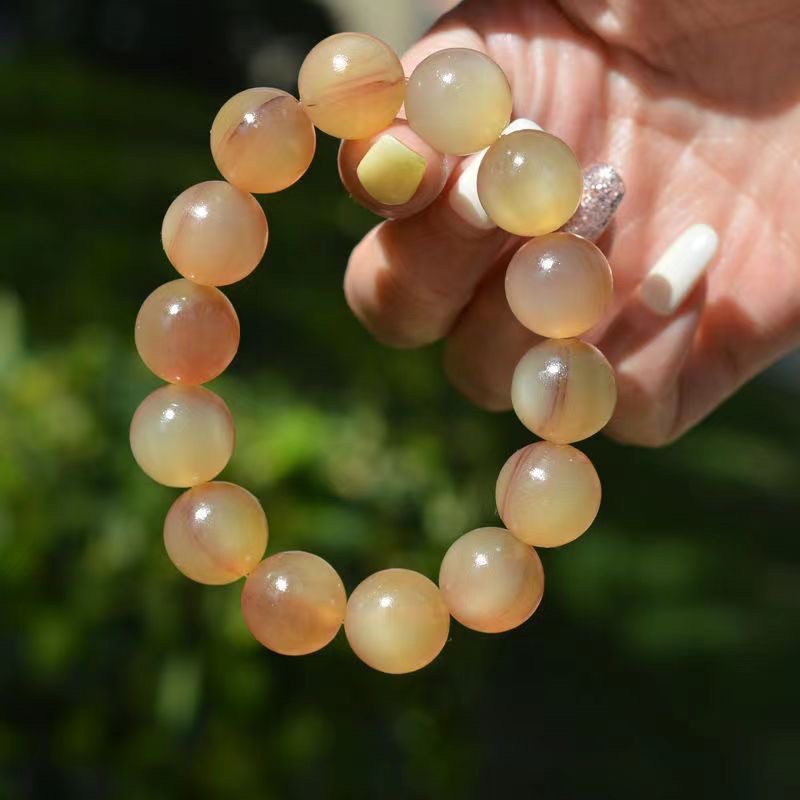 非金属珐琅手链 精美西藏羊角手串男女款血丝羊角佛珠108颗文玩手