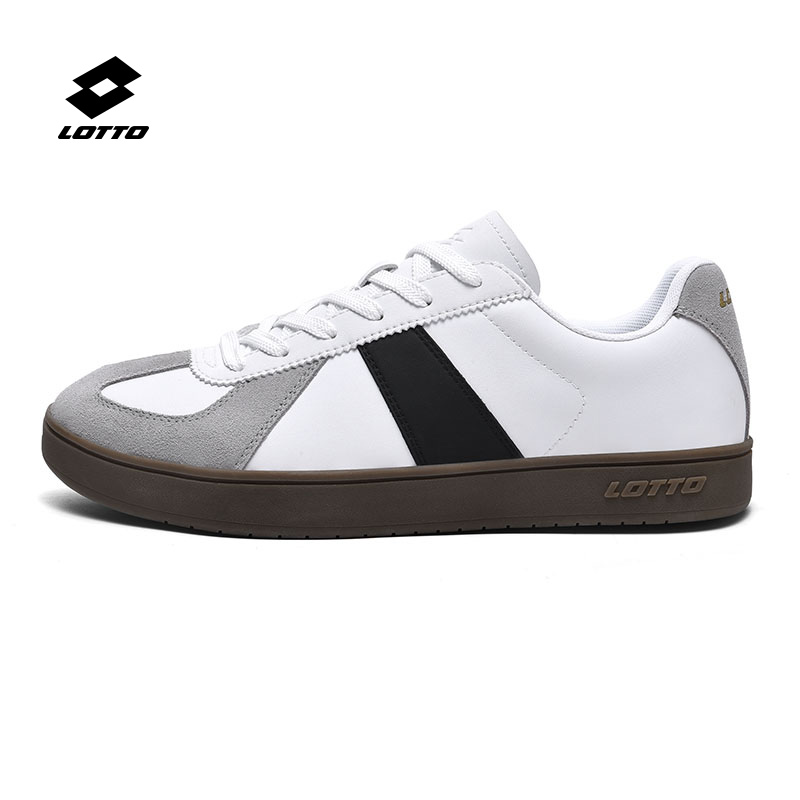 乐途运动板鞋男冬季新款情侣小白鞋男士轻便软底休闲鞋德训鞋8101