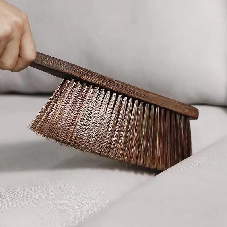鸡翅木床刷家用扫床软毛刷床上扫灰清洁刷加厚长柄木质除尘刷架子