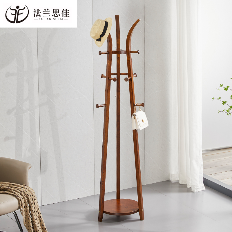 挂衣架落地衣服架子现代简约卧室家用客厅衣帽架房间实木置物立式