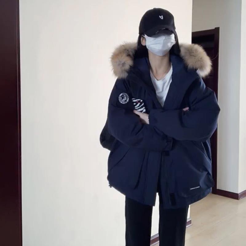 波司登派克服女冬款七七羽工装派克羽绒服女冬季2023新款小个子加