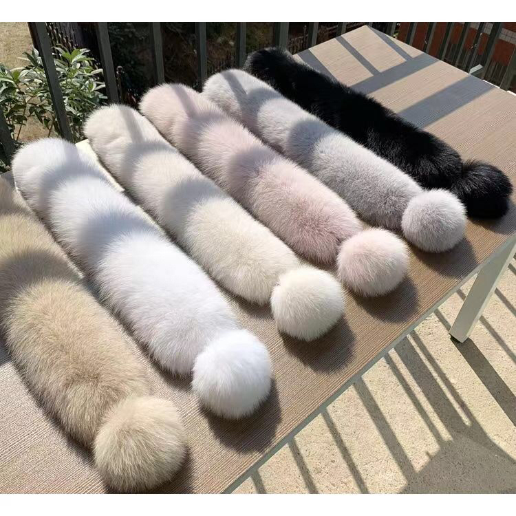 狐狸毛皮草小围巾女士保暖时尚洋气