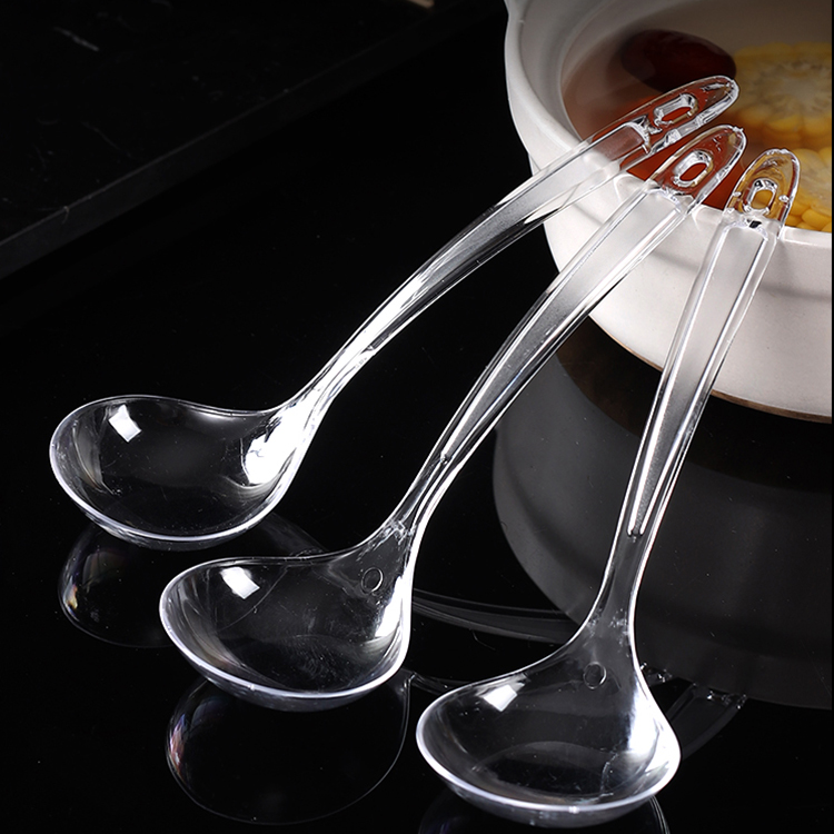 单独包装一次性大汤勺大号塑料外卖打包粥勺火锅盛汤商用长柄大勺