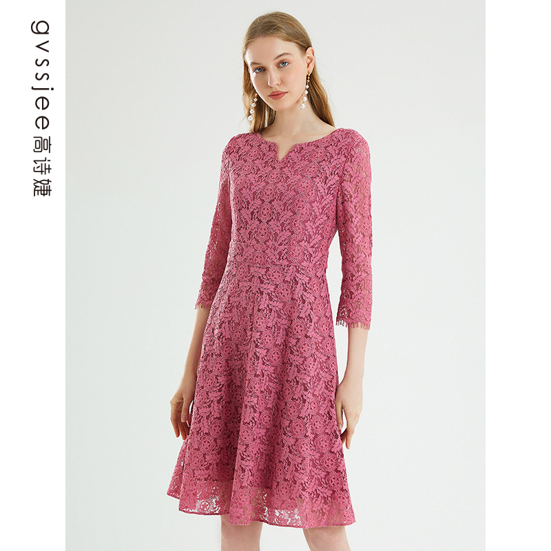 高诗婕蕾丝连衣裙211161022-28