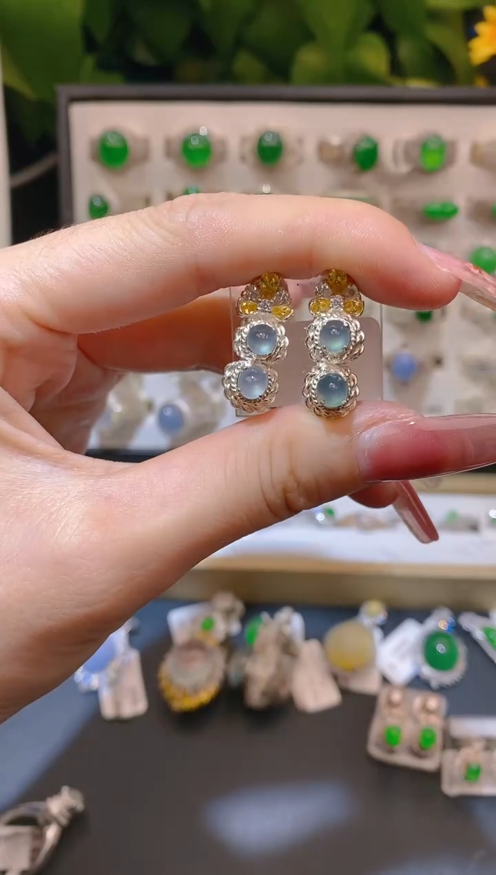 【闪购商品】翡翠耳饰未镶嵌30065铜