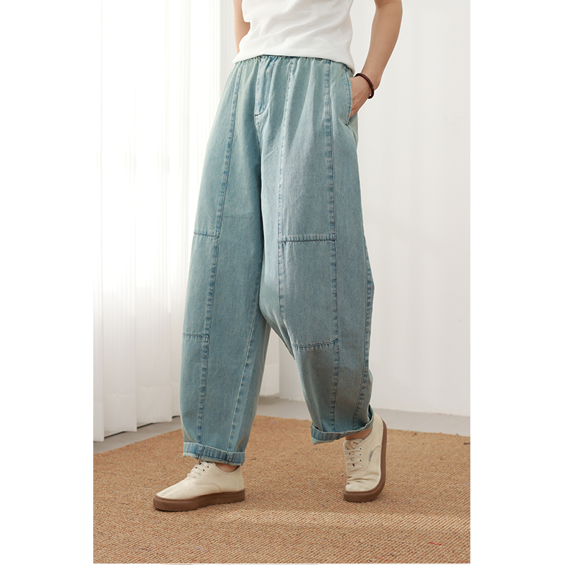 无色无味2025年春季新款轻透柔软舒适显瘦高腰热销哈伦裤休闲裤
