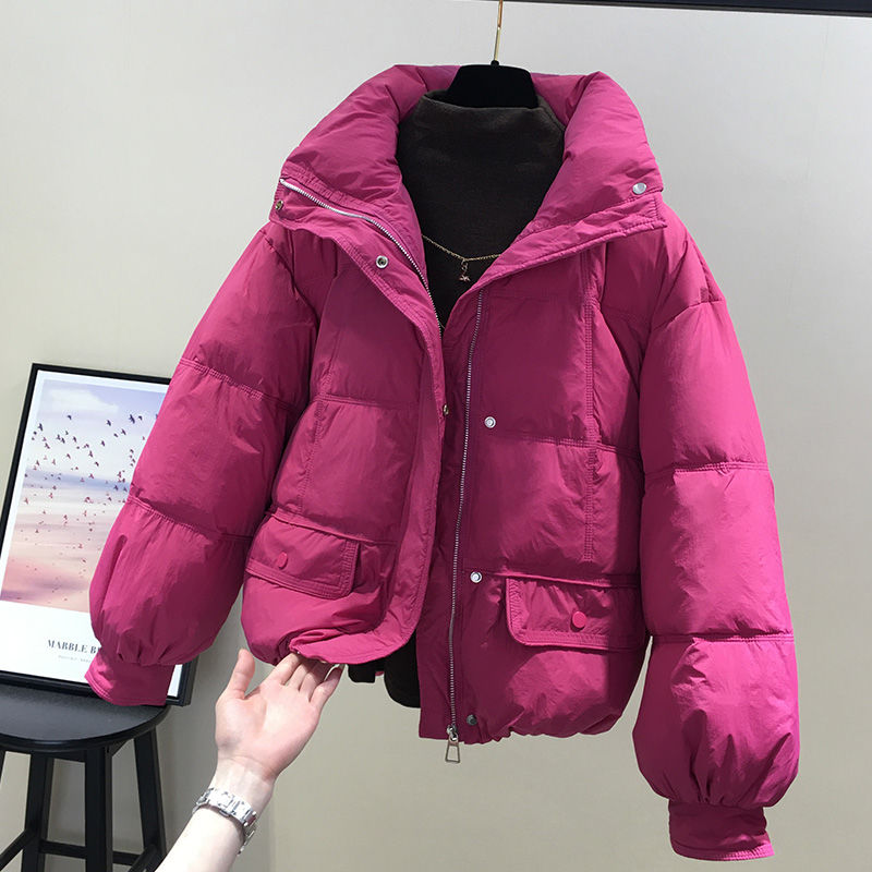 波司澄欧货2023冬装新款立领短款羽绒服女时尚宽松简约加厚保暖外