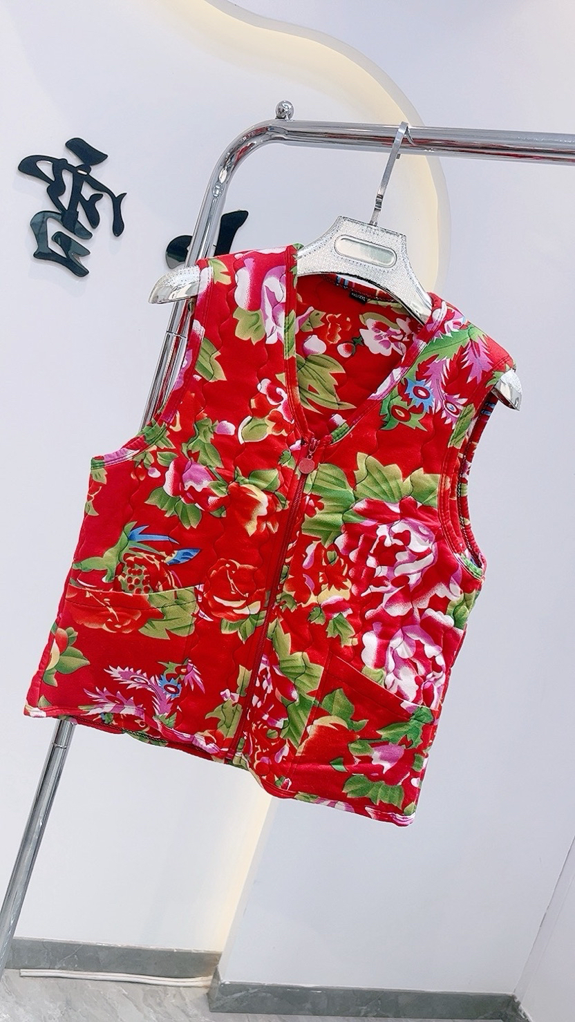 2025新款坎肩东北大花棉马甲 80斤到170斤