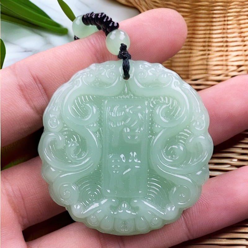 双面招财平安扣.手工男女同款双面时尚经典百搭精美吊坠