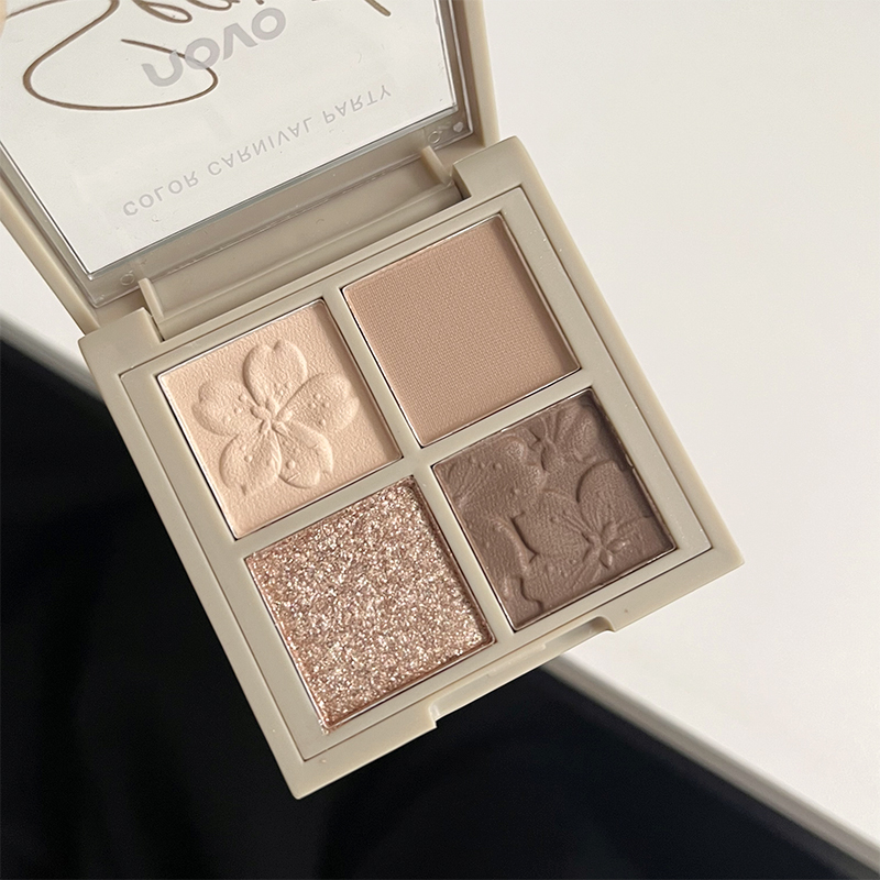 大地色水泥盘！眼影打底晕染哑光novo低饱和四色便携防水防汗女士