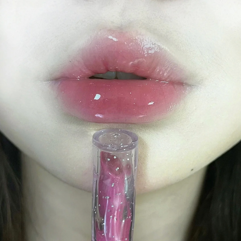 FLORTTE花洛莉亚固体唇蜜水光叠涂玻璃唇唇油膏唇釉纯欲口红