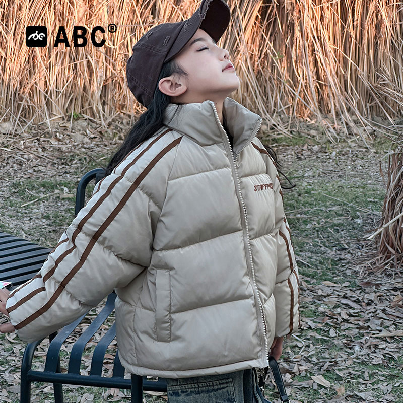 ABC女童冬季加厚棉服2023新款女孩童装中大童棉衣潮儿童洋气棉袄