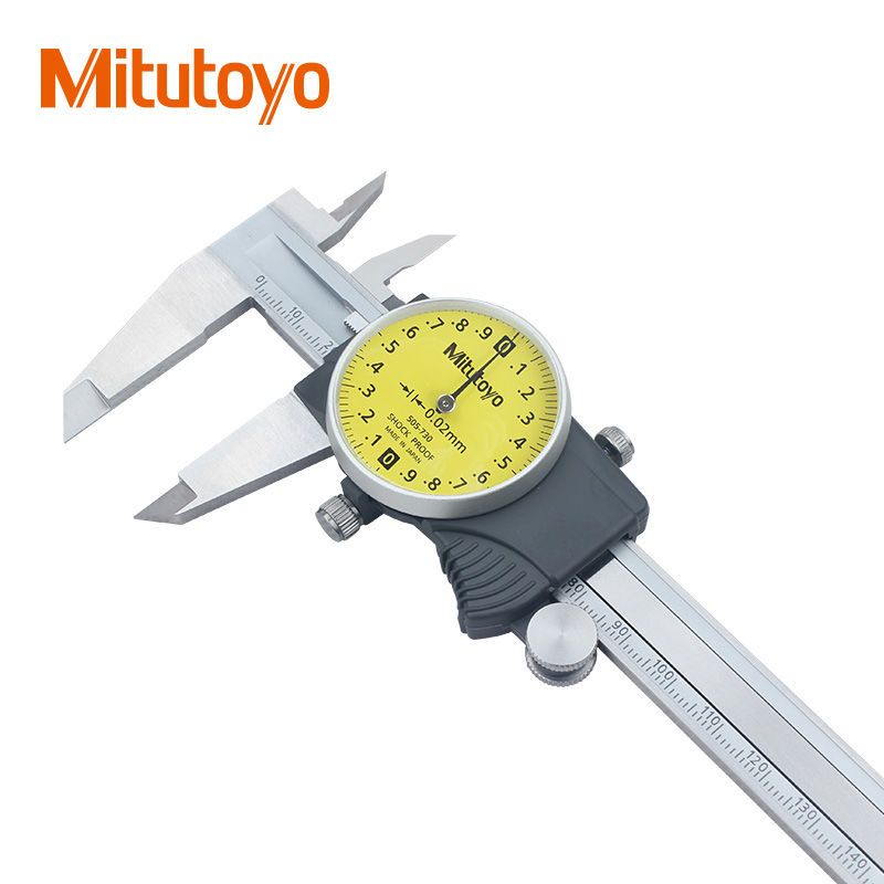 日本Mitutoyo三丰带表游标卡尺不锈钢高精度卡尺表盘卡尺0.01精-