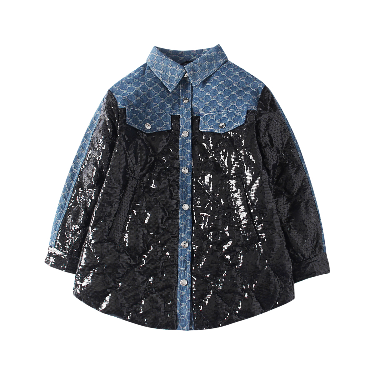 A8779重工牛仔亮片百搭休闲面包服PHQQ-4YRFT694羽绒服女