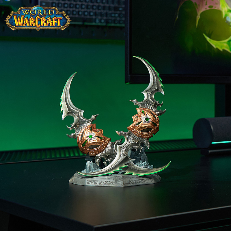 BLIZZARD/暴雪游戏魔兽世界20周年埃辛诺斯战刃金属复刻摆件