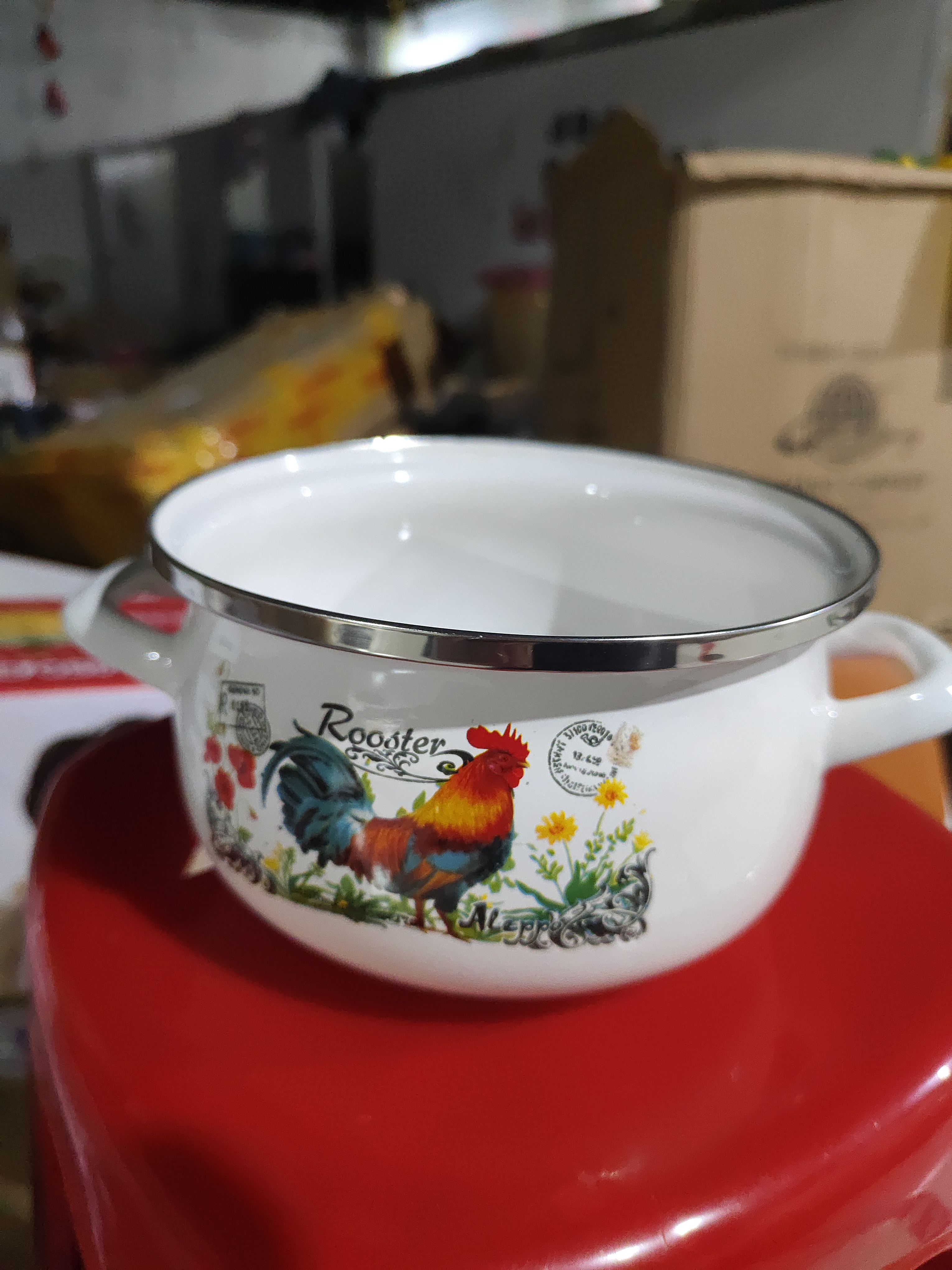 14口径搪瓷锅瑕疵品处理花色随机发