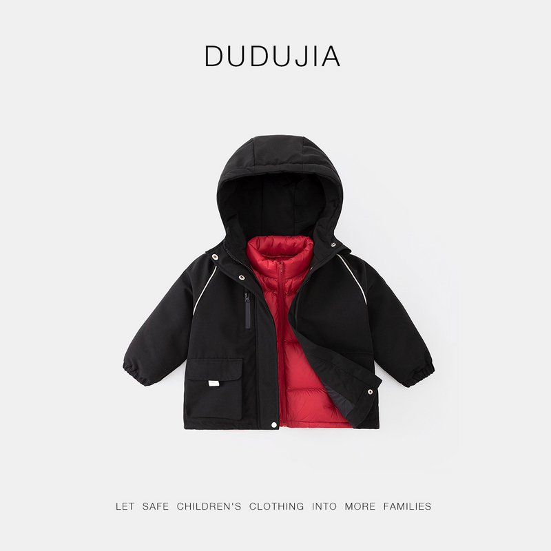 【嘟嘟家】男宝冬季羽绒服真两件男宝女宝新品保暖个性T4DYR094
