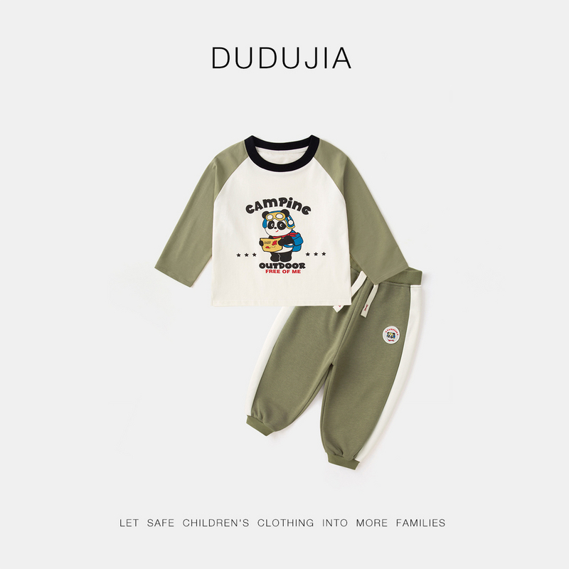 【现货】嘟嘟家男童T恤卫衣造型款套装宝宝上衣裤子秋小童长袖T恤