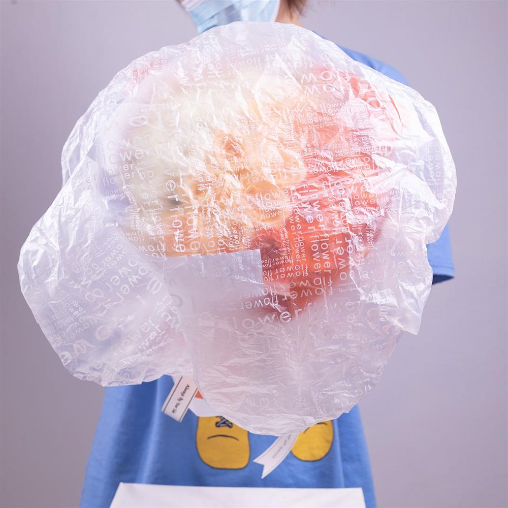 花束防尘罩护花使者加厚防油防水一次性花田小憩联名款透明保护套
