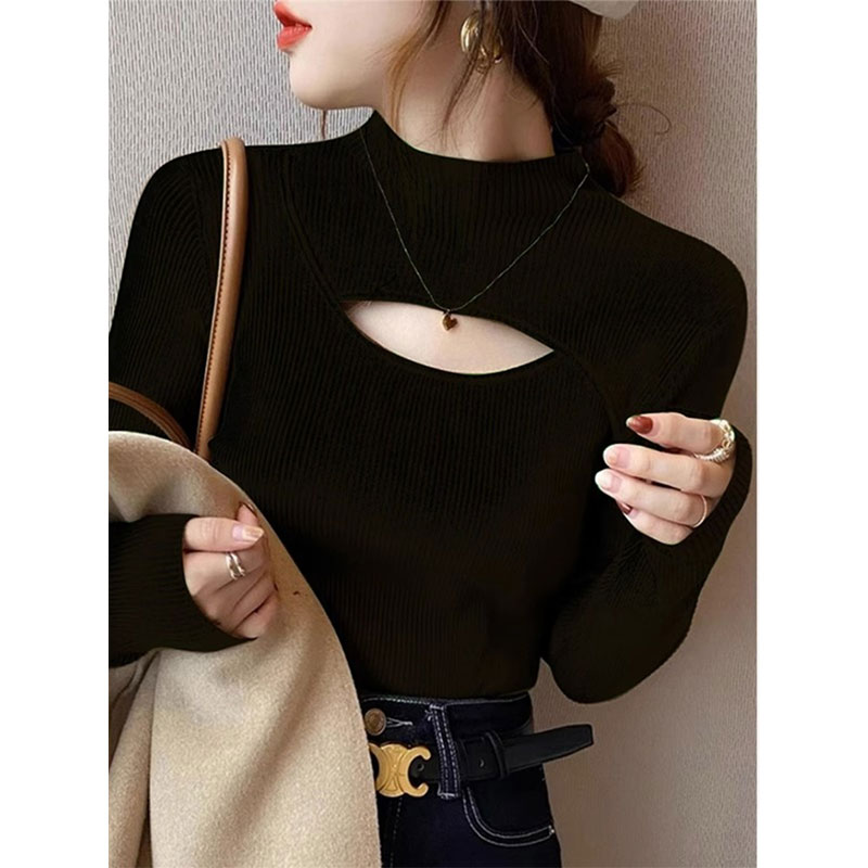 半高领打底衫女秋冬配风衣内搭洋气百搭高级感法式新款毛衣上衣
