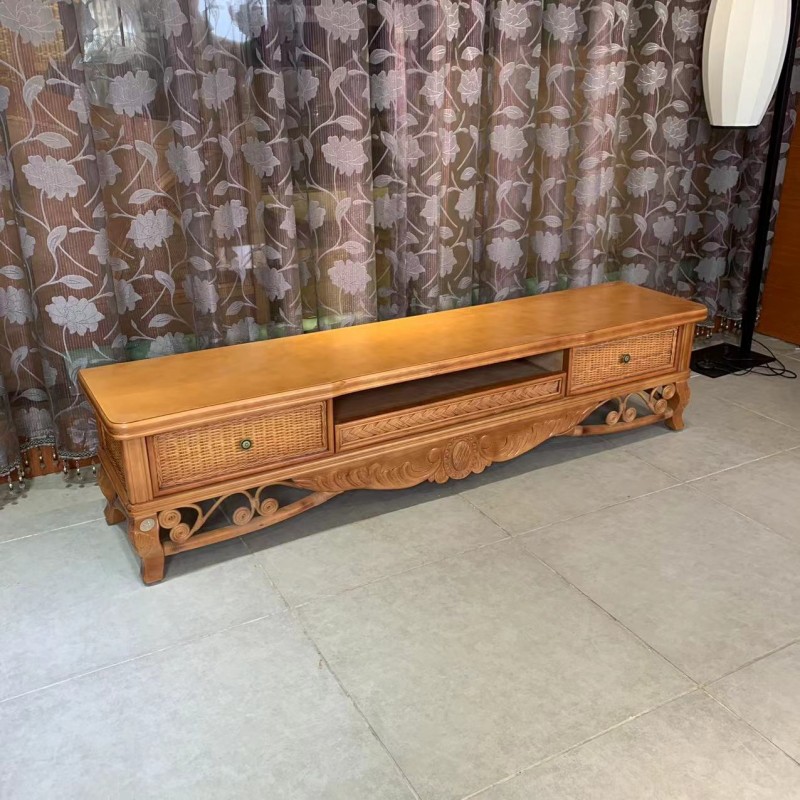 天然真藤电视柜藤编电视柜印尼藤电视柜落地台式电视柜 地柜长柜