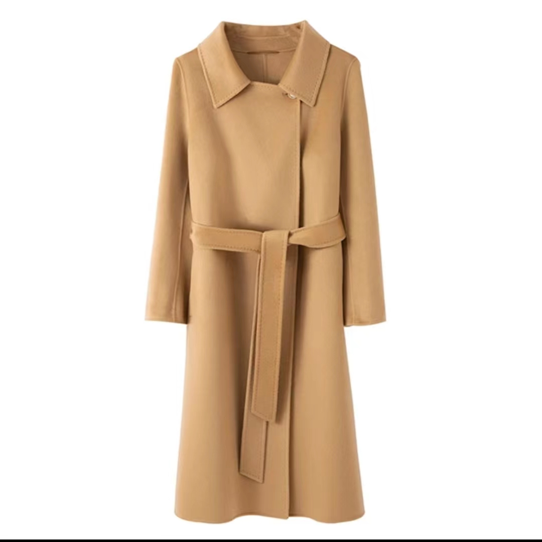 【原版Manuela】轻奢双面呢驼绒大衣气质时尚百搭巨显瘦！