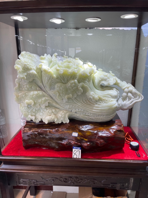 岫岩玉摆件 蛇纹石摆件方解石摆件天然手工玉石摆件