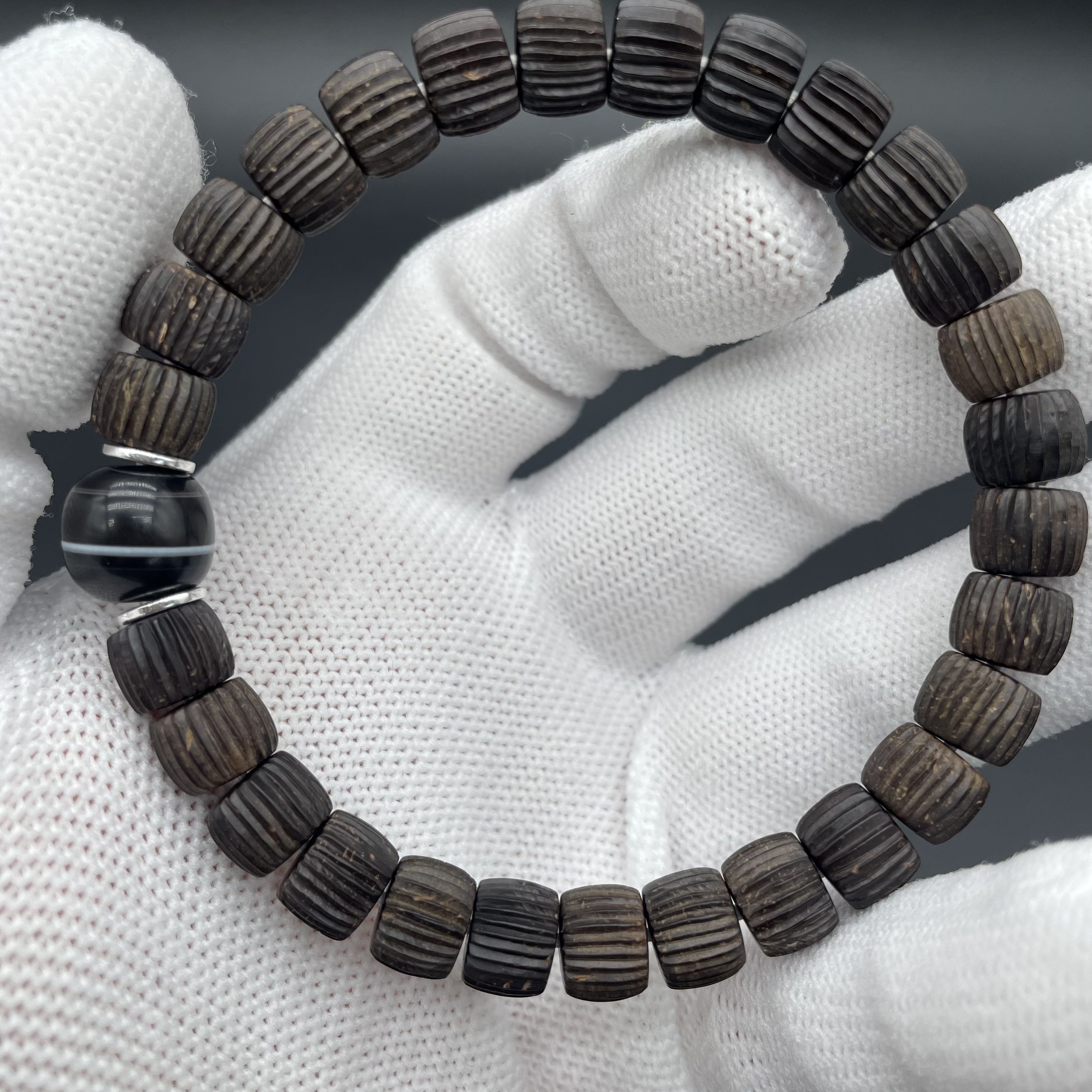 椰蒂手串拉丝无相直切手串约9mm一线药师