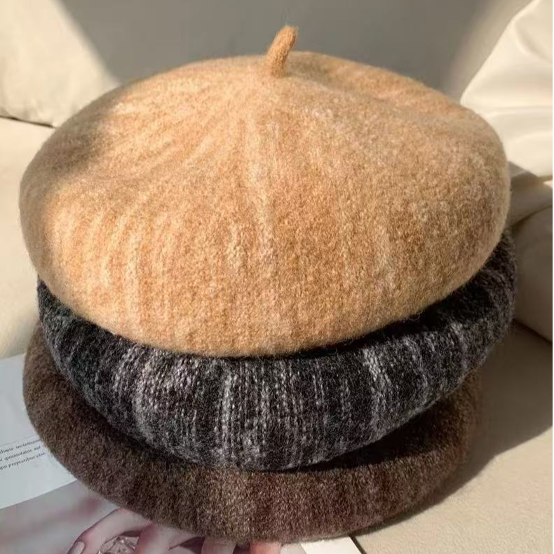 羊毛帽子女款贝雷帽秋冬百搭画家帽蓓蕾帽毛呢礼帽冬天时尚南瓜帽
