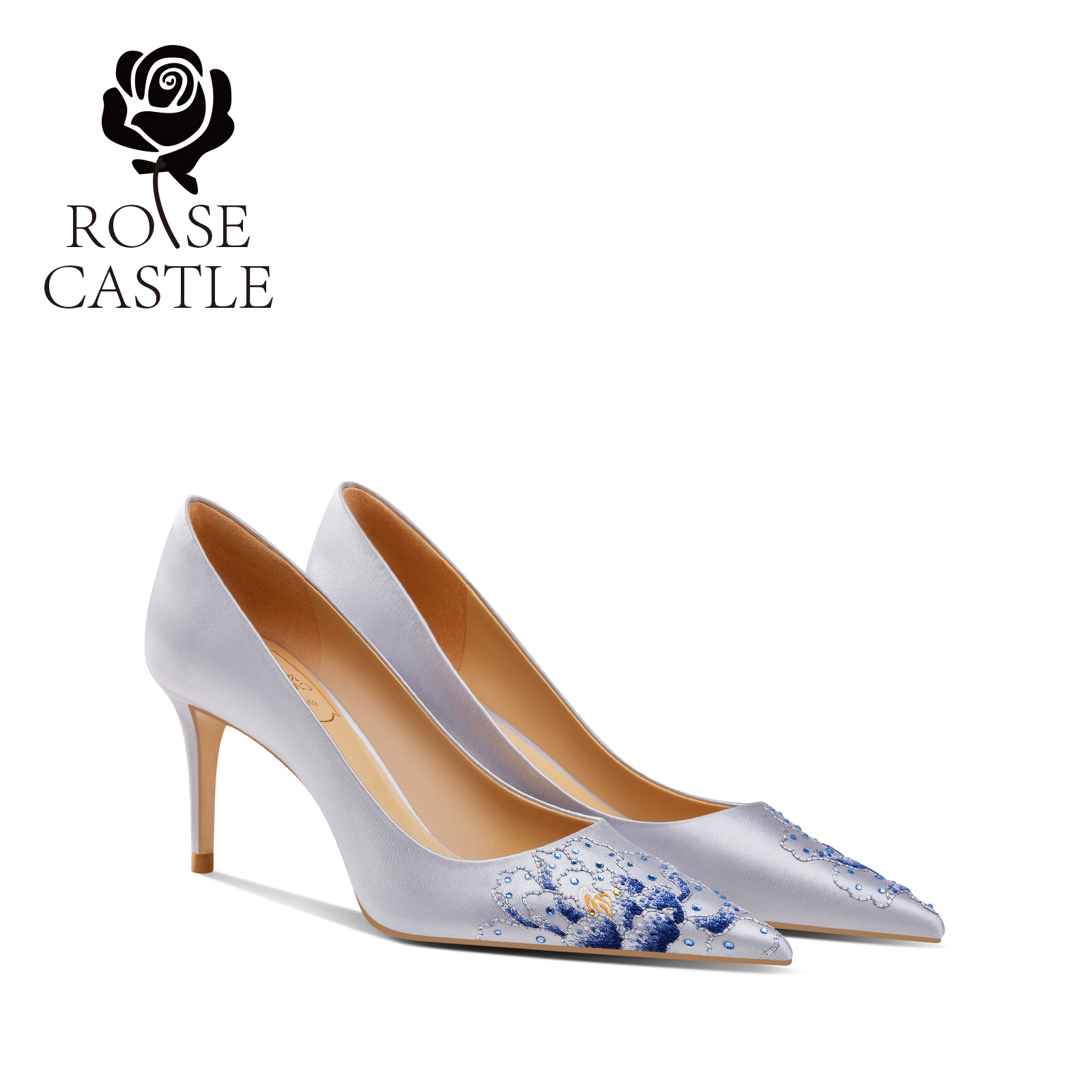 【国色牡丹】rosecastle婚宴鞋原创国风旗袍鞋高级定制宴会礼服鞋