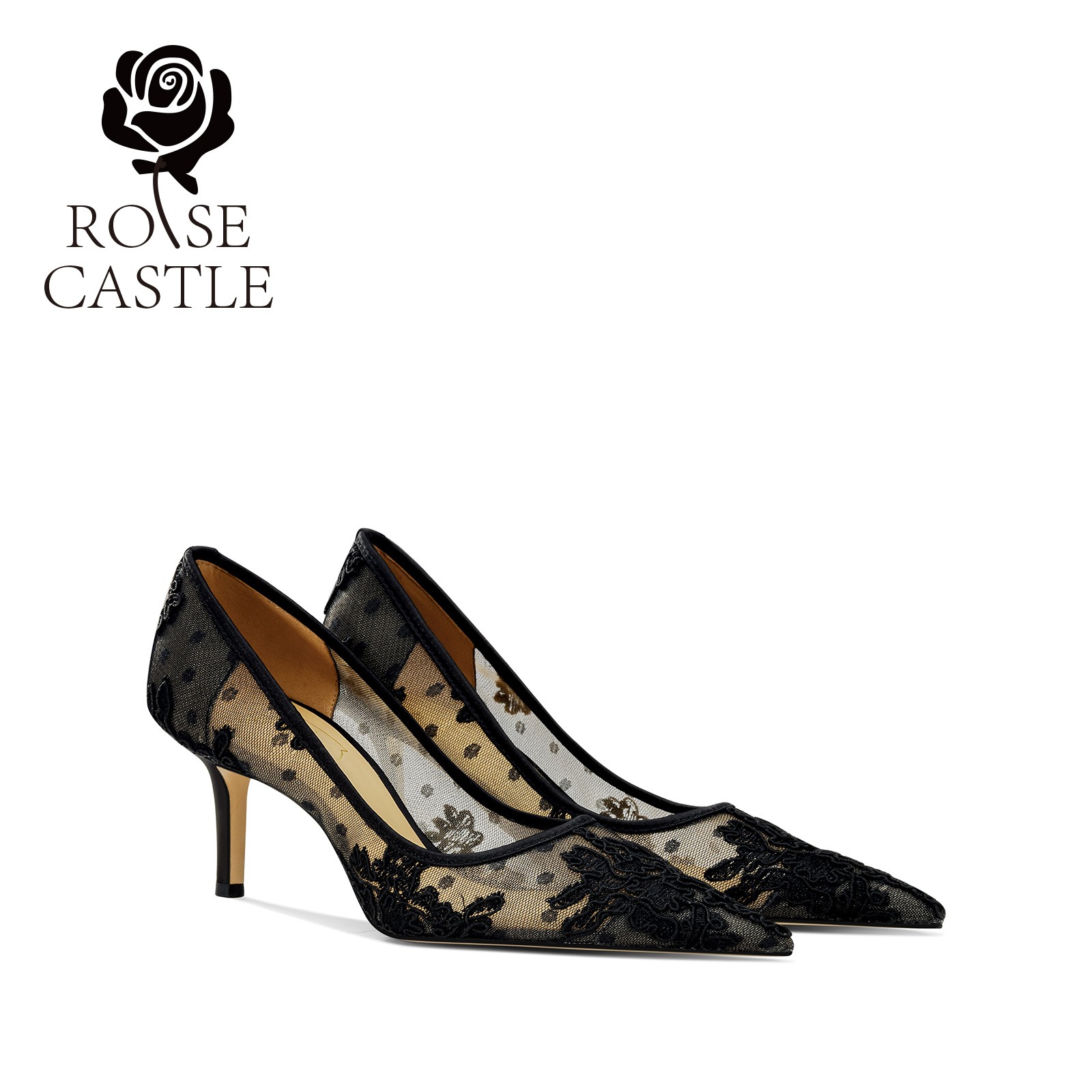 时尚轻奢婚宴鞋百搭新娘鞋网纱细跟高跟鞋设计感气质名媛单鞋