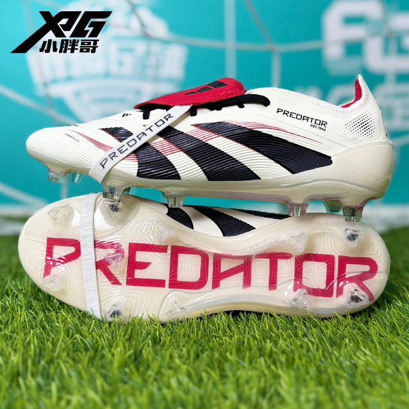 小胖哥阿迪达斯猎鹰25超顶FG大鞋舌真草长钉成人飞盘足球鞋ID8968