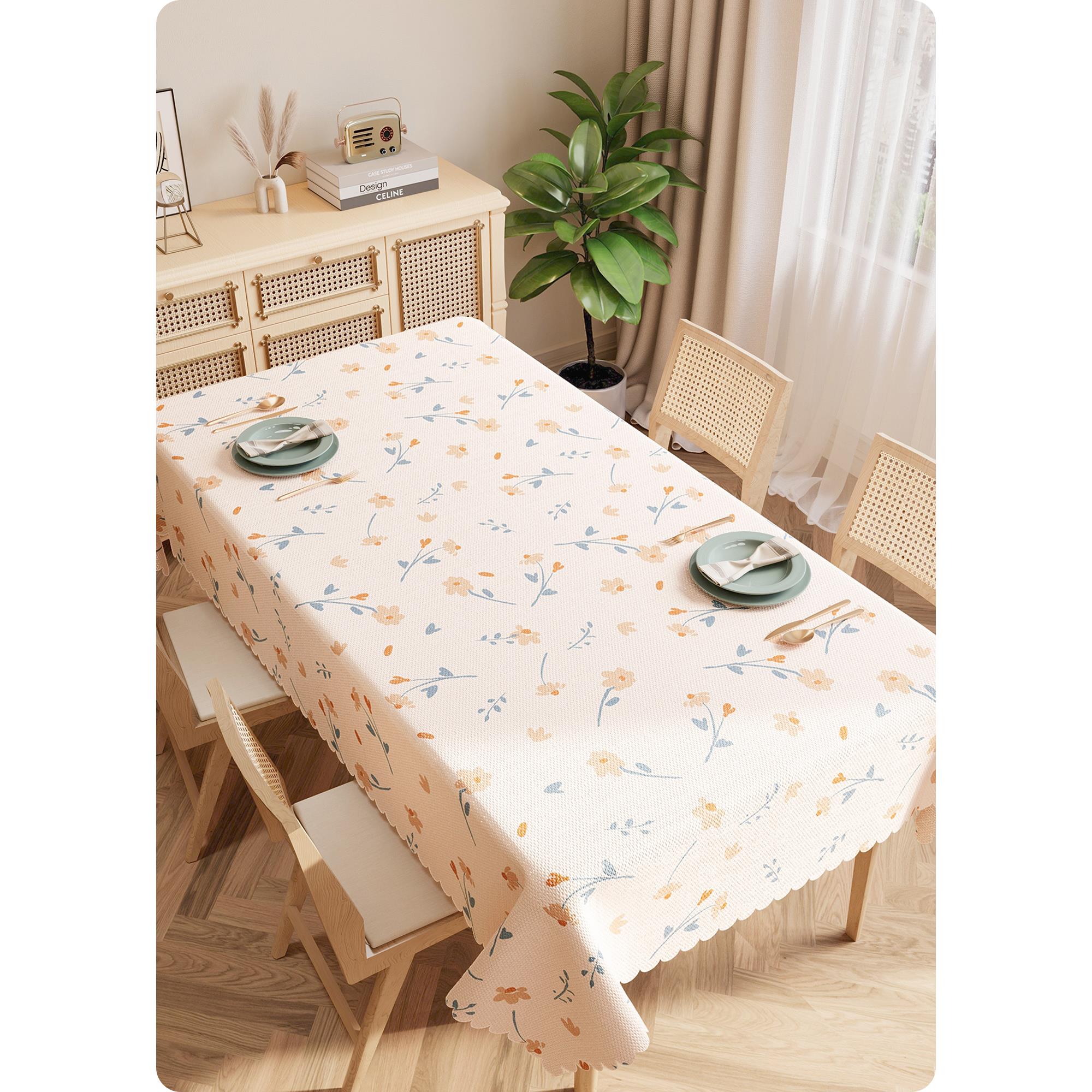 新款桌布免洗防水防油轻奢高级感长方形茶几布简约现代餐桌布台布