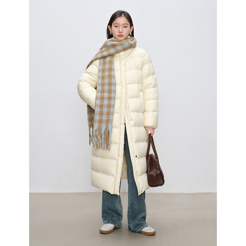 自巧自巧小个子女装时尚休闲长款羽绒服保暖鸭绒外套 24ZQ94054