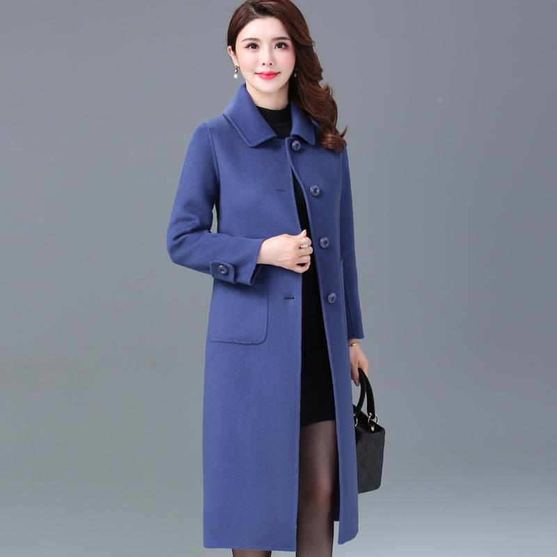 2024新款双面羊绒大衣女中长款宽松秋冬装羊毛呢外套显瘦妈妈毛呢
