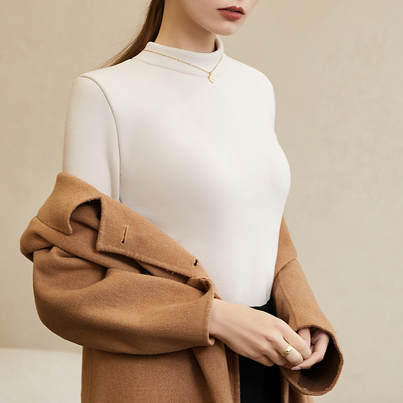 韩版加厚磨毛长袖T恤 女装新款时尚修身显瘦羊绒打底衫上衣 6026