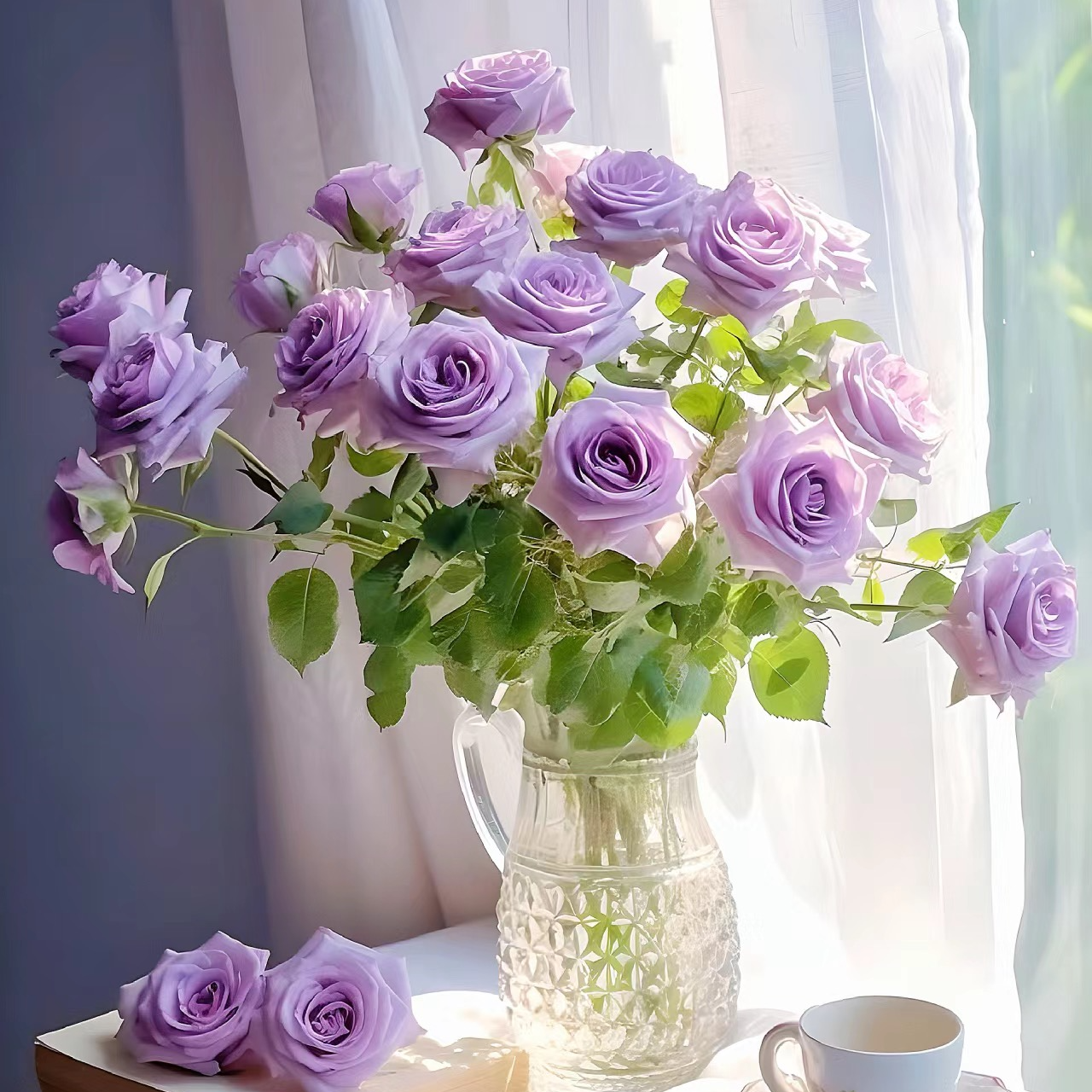 海洋之歌玫瑰10支（家庭瓶插花）