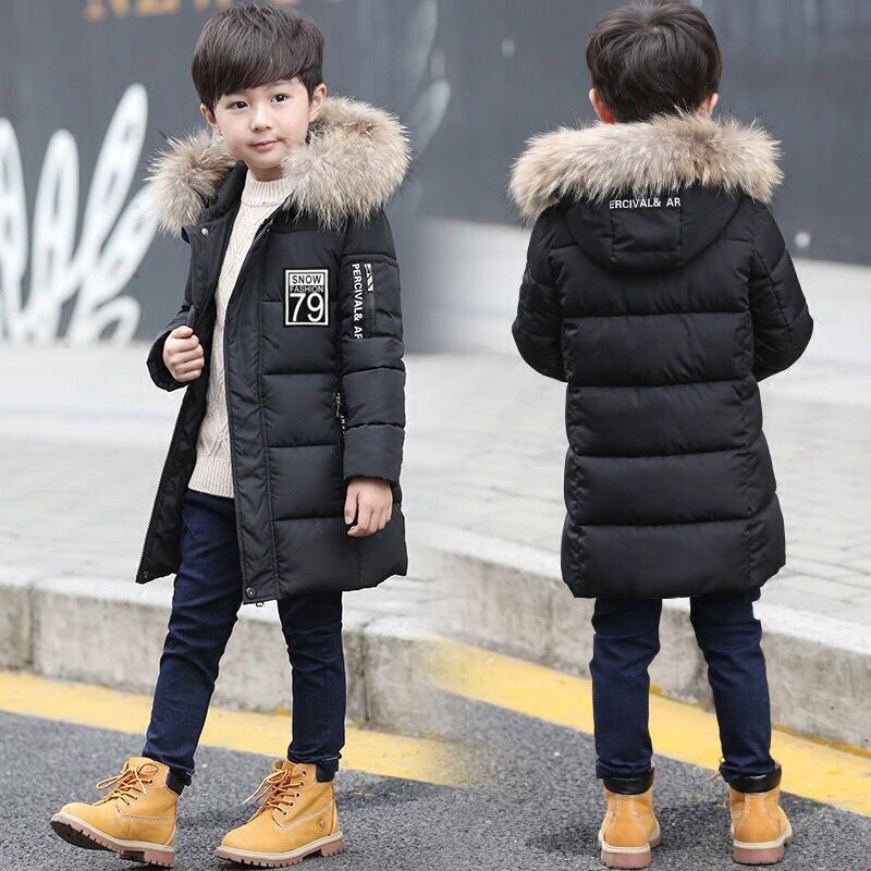 男童羽绒服2018新款冬装羽绒服中长款中大儿童男孩冬季加厚外套羽