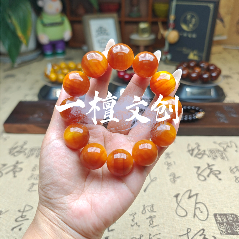 精品2.0黄油琥珀木手串036-2