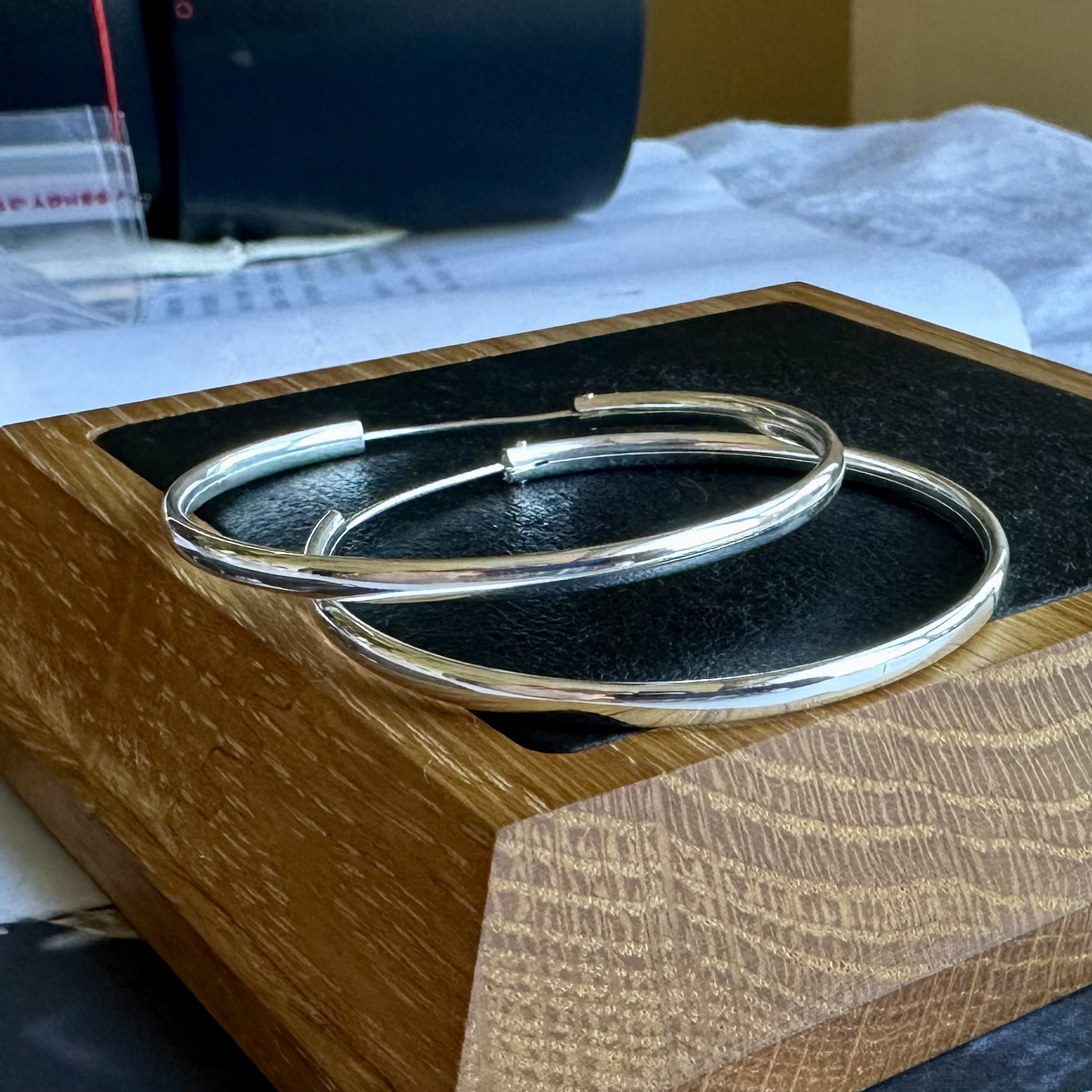 足银耳饰 s999足银耳环明星同款5cm