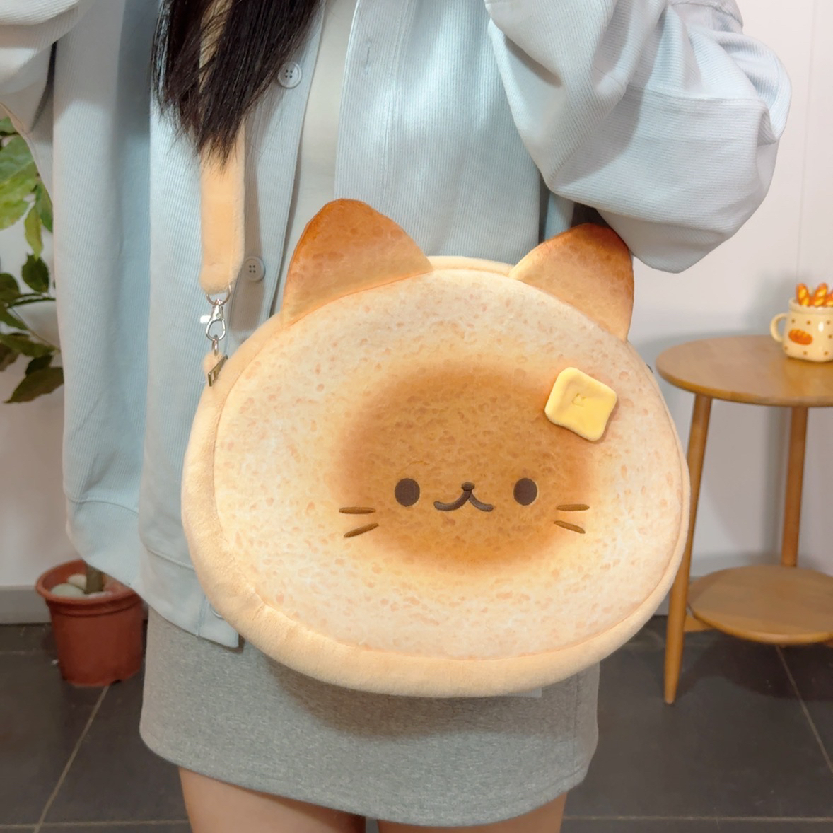 猫范原创暹罗大包斜挎毛绒猫咪包包可爱托特包大容量秋冬2025新款