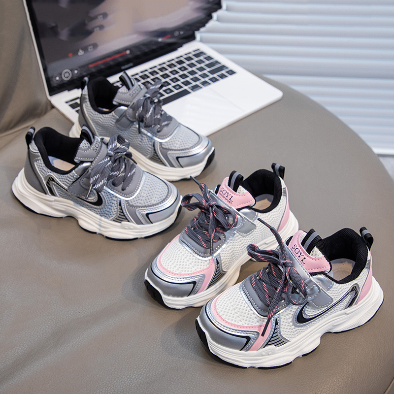 童鞋新款透气网面男女童鞋中大童运动鞋休闲鞋