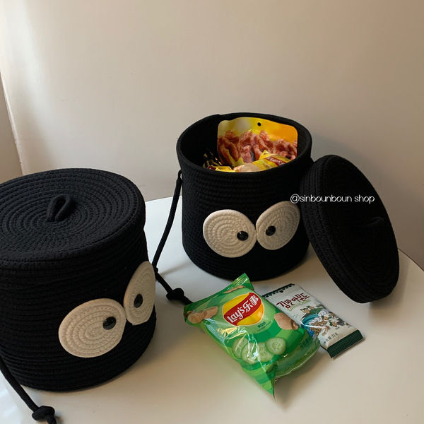 卡通针线活编织收纳篮创意茶几零食收纳筐桌面饰品袜子客厅储存盒