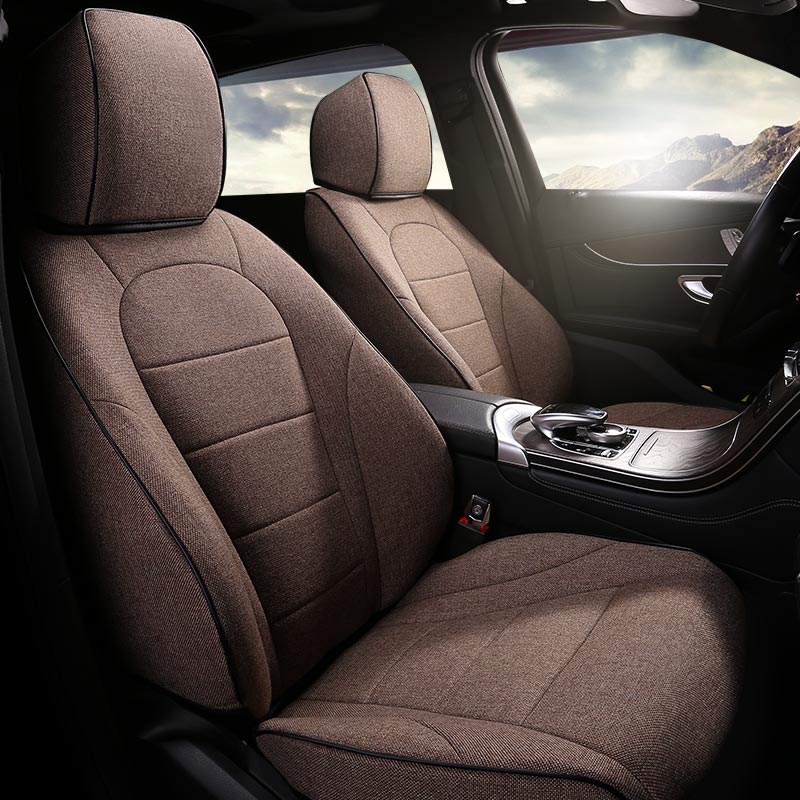 新款专车定制亚麻原车纹路汽车坐垫高档全包围座椅套专用坐垫座套