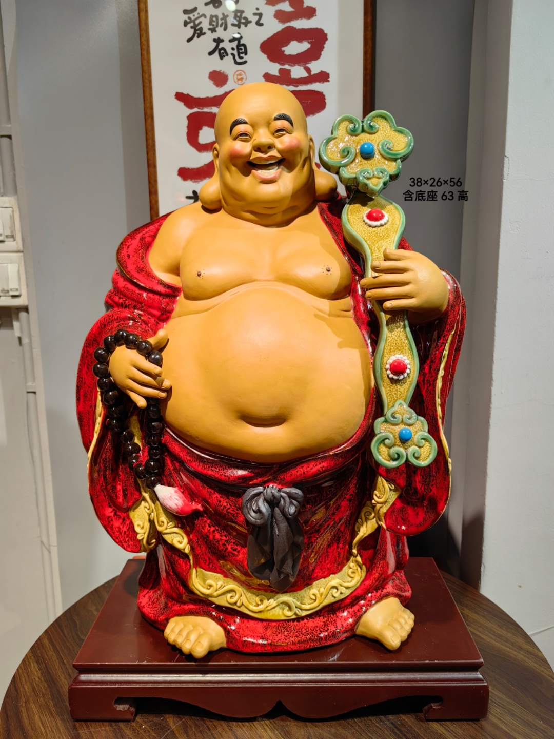 万事如意佛 38×26×56 手工高温陶瓷家居饰品工艺品石湾公仔